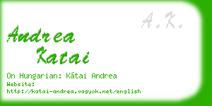 andrea katai business card