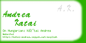 andrea katai business card